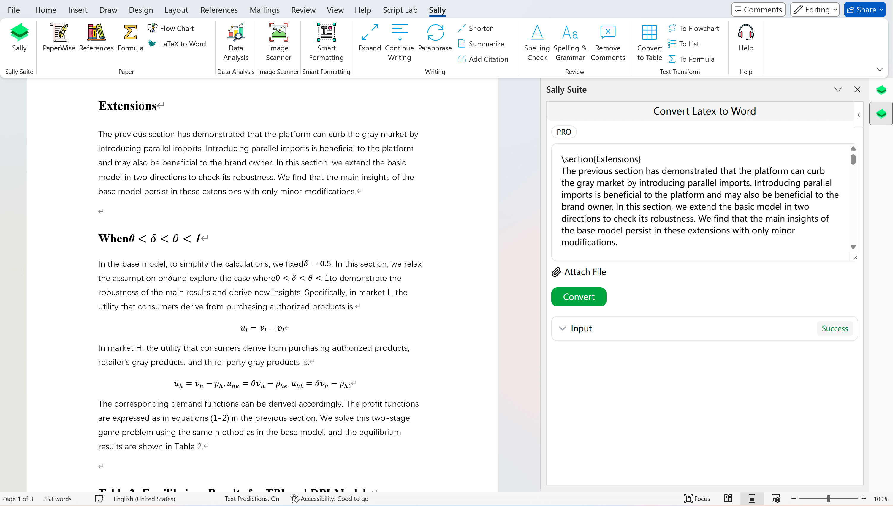 LaTeX to Word